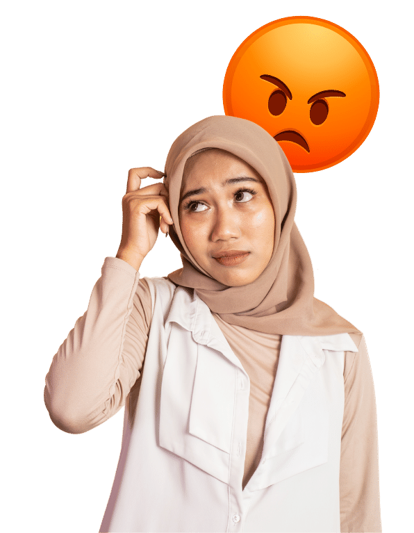hijabi girl confused